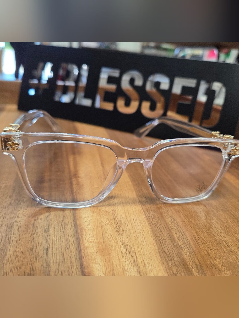 Clear UNISEX Chrome Hearts Eyeglasses Frames - Transparent Style